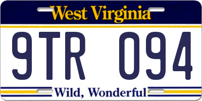 WV license plate 9TR094