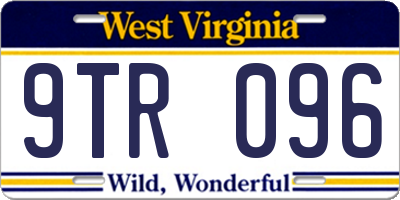WV license plate 9TR096