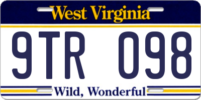 WV license plate 9TR098