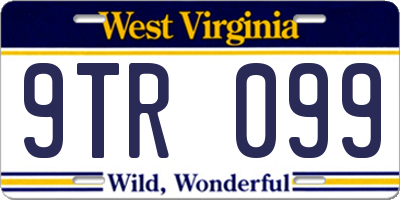 WV license plate 9TR099