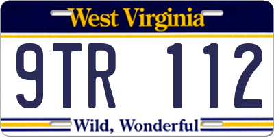 WV license plate 9TR112