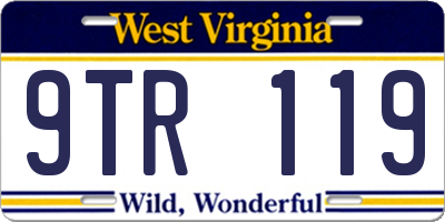 WV license plate 9TR119
