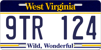 WV license plate 9TR124