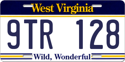 WV license plate 9TR128