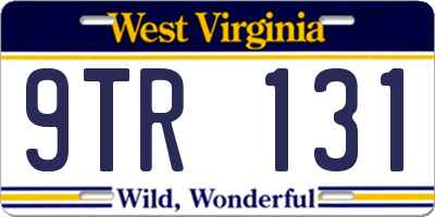 WV license plate 9TR131