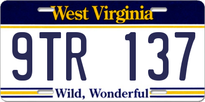 WV license plate 9TR137