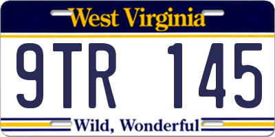 WV license plate 9TR145