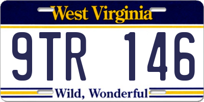 WV license plate 9TR146