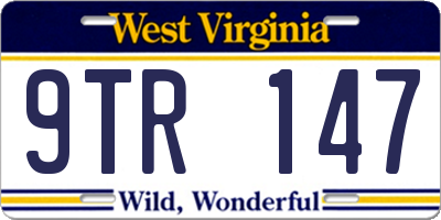 WV license plate 9TR147
