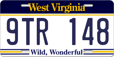 WV license plate 9TR148