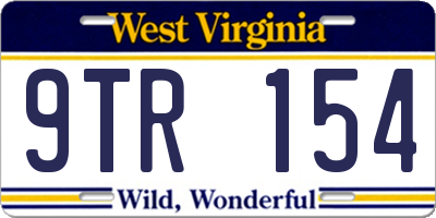 WV license plate 9TR154