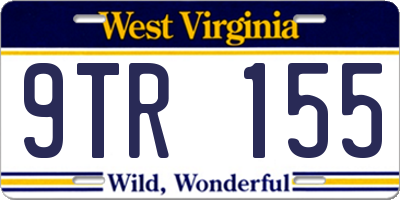 WV license plate 9TR155