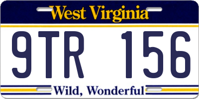 WV license plate 9TR156