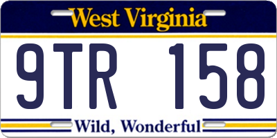 WV license plate 9TR158