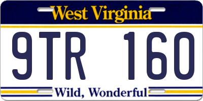 WV license plate 9TR160