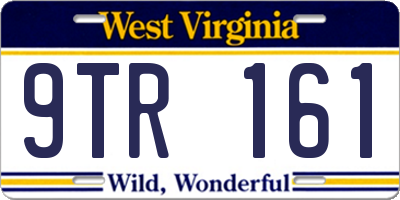 WV license plate 9TR161