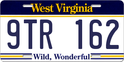 WV license plate 9TR162
