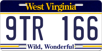 WV license plate 9TR166