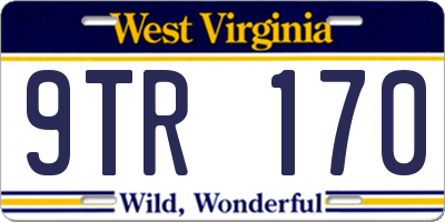 WV license plate 9TR170