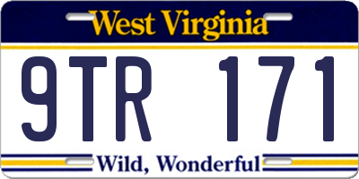 WV license plate 9TR171