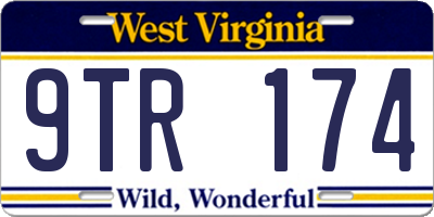 WV license plate 9TR174