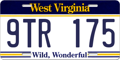 WV license plate 9TR175