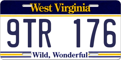 WV license plate 9TR176