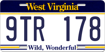 WV license plate 9TR178