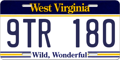 WV license plate 9TR180