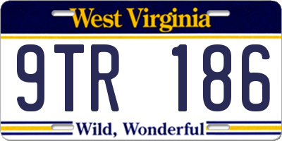 WV license plate 9TR186
