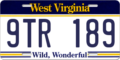 WV license plate 9TR189