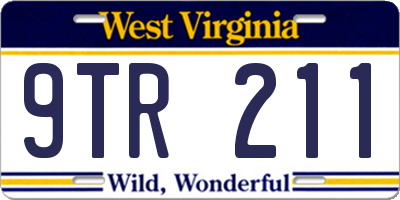 WV license plate 9TR211