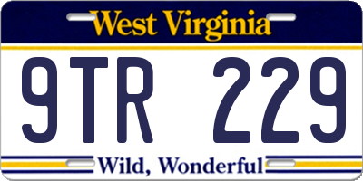 WV license plate 9TR229