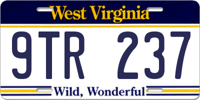 WV license plate 9TR237