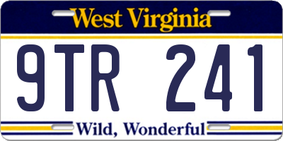 WV license plate 9TR241