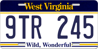 WV license plate 9TR245