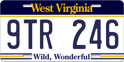 WV license plate 9TR246