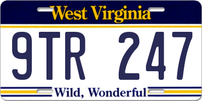 WV license plate 9TR247