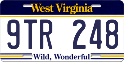 WV license plate 9TR248