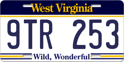 WV license plate 9TR253