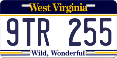 WV license plate 9TR255