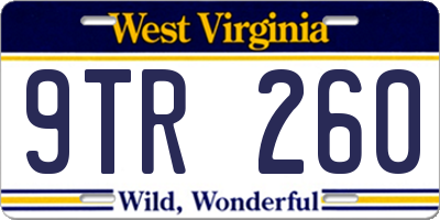 WV license plate 9TR260
