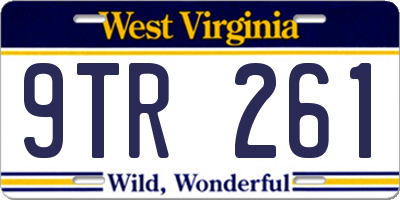 WV license plate 9TR261