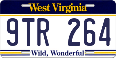 WV license plate 9TR264