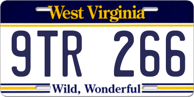 WV license plate 9TR266