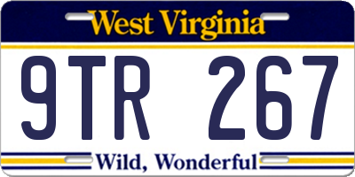 WV license plate 9TR267
