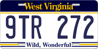 WV license plate 9TR272