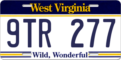 WV license plate 9TR277