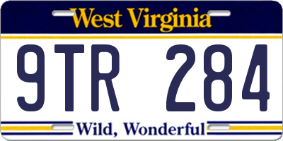 WV license plate 9TR284