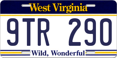 WV license plate 9TR290